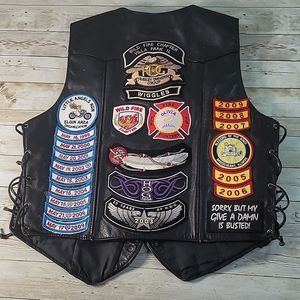 REAL Women's Biker Vest Cut with Patches & Pins from Wild Fire HOG Villa Park IL